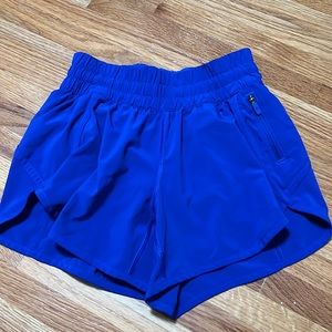 Blue lululemon running shorts